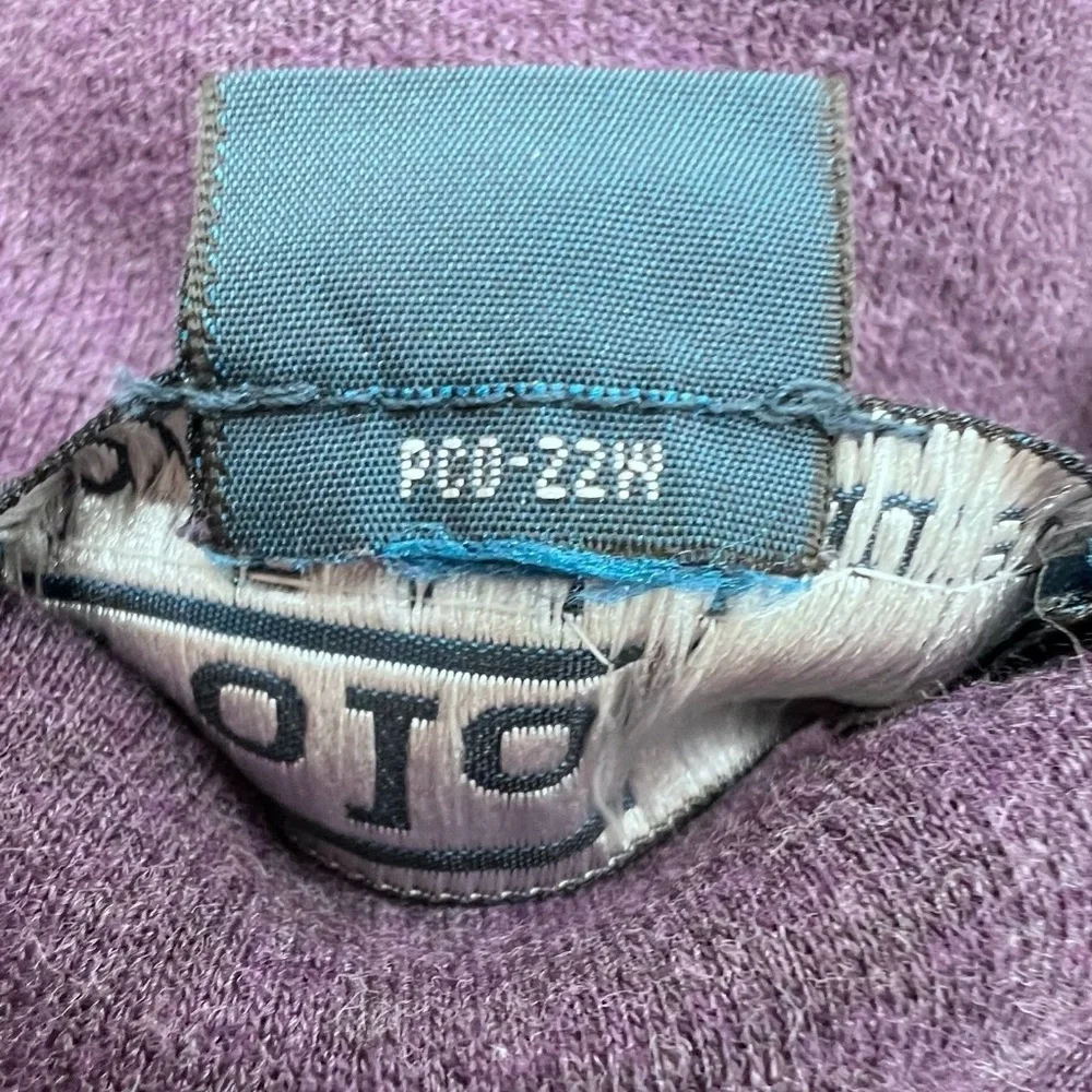 POLO BY RALPH LAUREN PURPLE COTTON QUARTER ZIP SWEATER